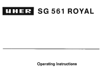 Uher SG-561-Royal - Owners Manual 
